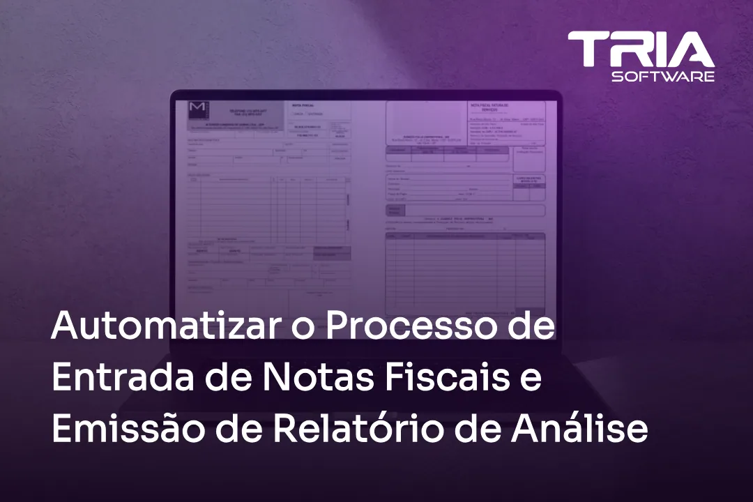 Automatizar o Processo de Entrada de Notas Fiscais e Emissão de Relatório de Análise